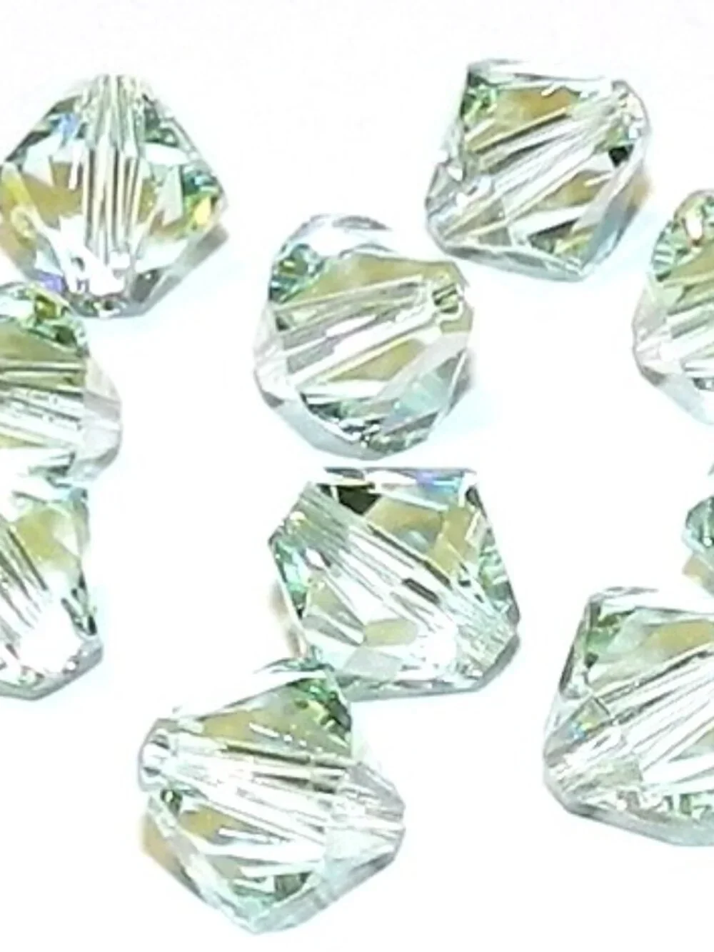 SCB618 Chrysolite Green 8mm Xilion Bicone Swarovski Crystal Bead 12pc NWOT